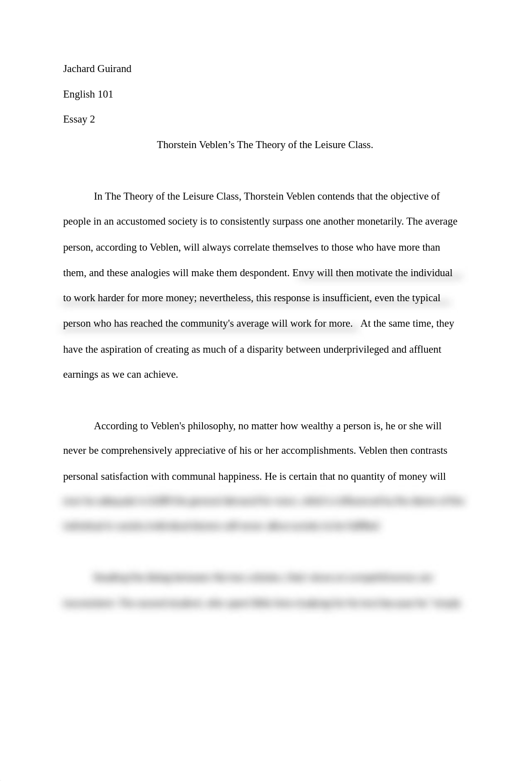 Essay 2 Thorstein Veblen's The Theory of the Leisure Class..docx_djozifxb170_page1