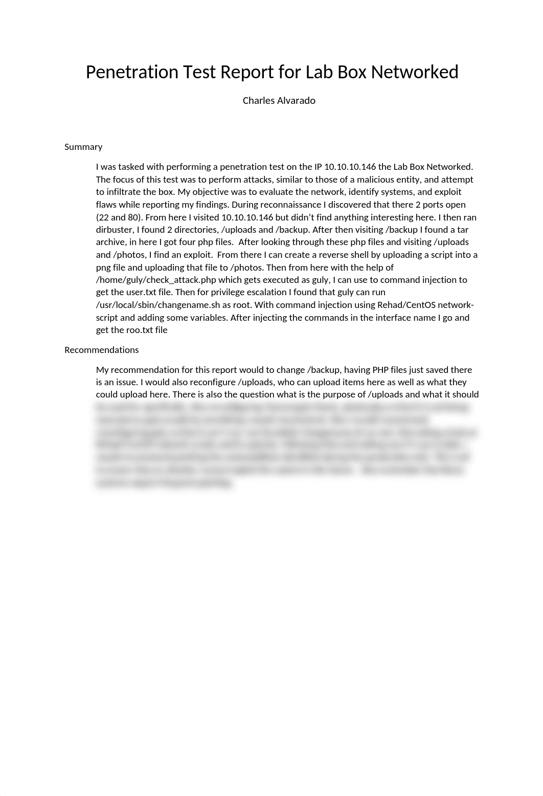 Penetration Test Report for Lab Box Networked.docx_djp111b0nlv_page1