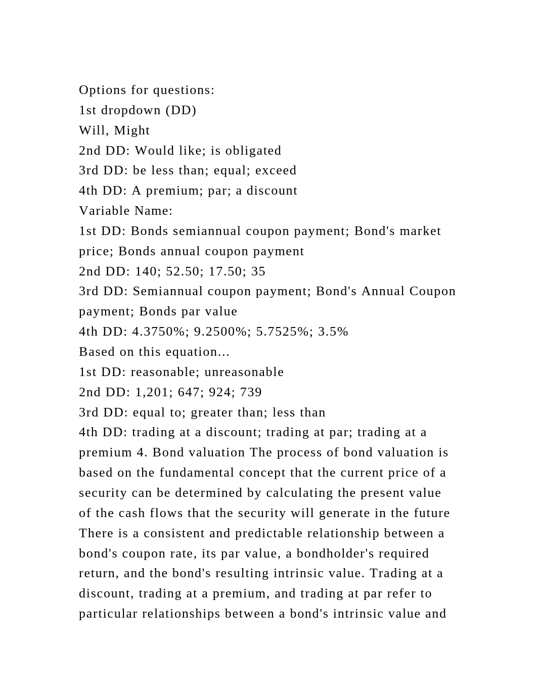 Options for questions1st dropdown (DD)Will, Might2nd DD Woul.docx_djpc50p95a2_page2