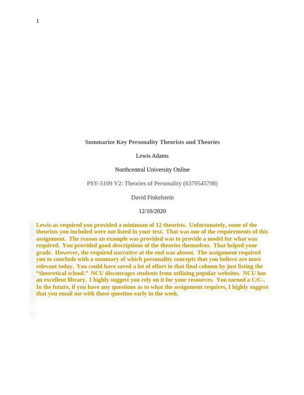 Adams,L Psy - 5109 Week 1 Theories Personality (1).docx_djpv9pmoosb_page1