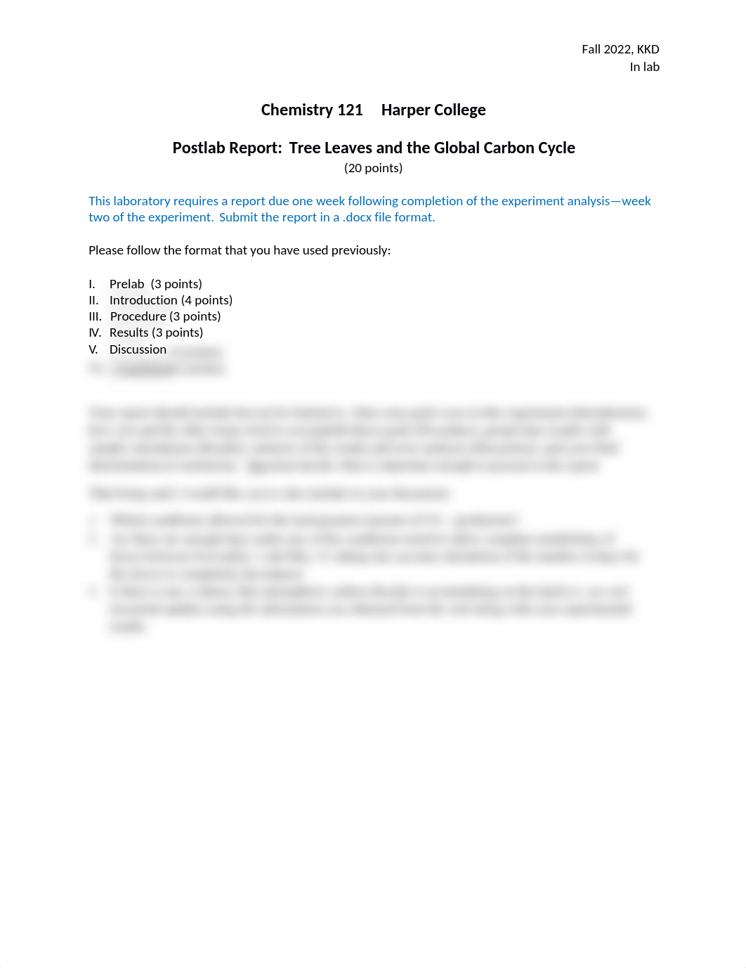 Postlab report, Tree Leaves Carbon Cycle Lab, KKD 121 F22.docx_djq05pm4fpu_page1