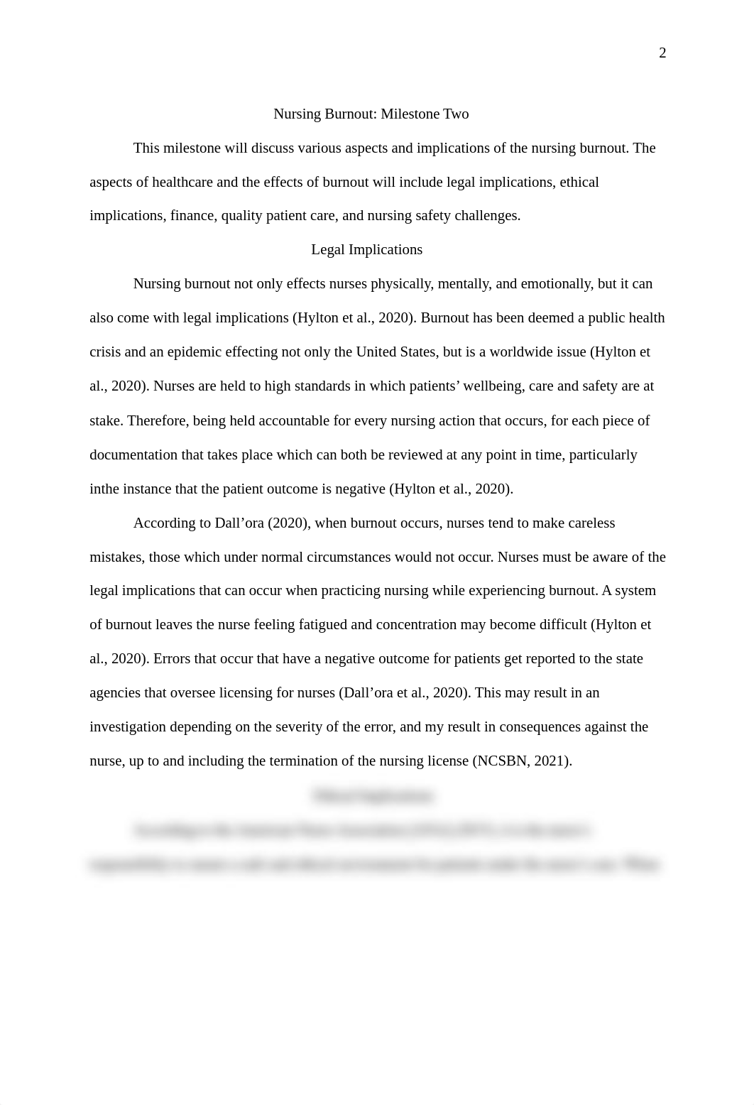 Nicole Colon_Nur 300 milestone 1 nursing Burnout.docx_djq3or199i3_page2