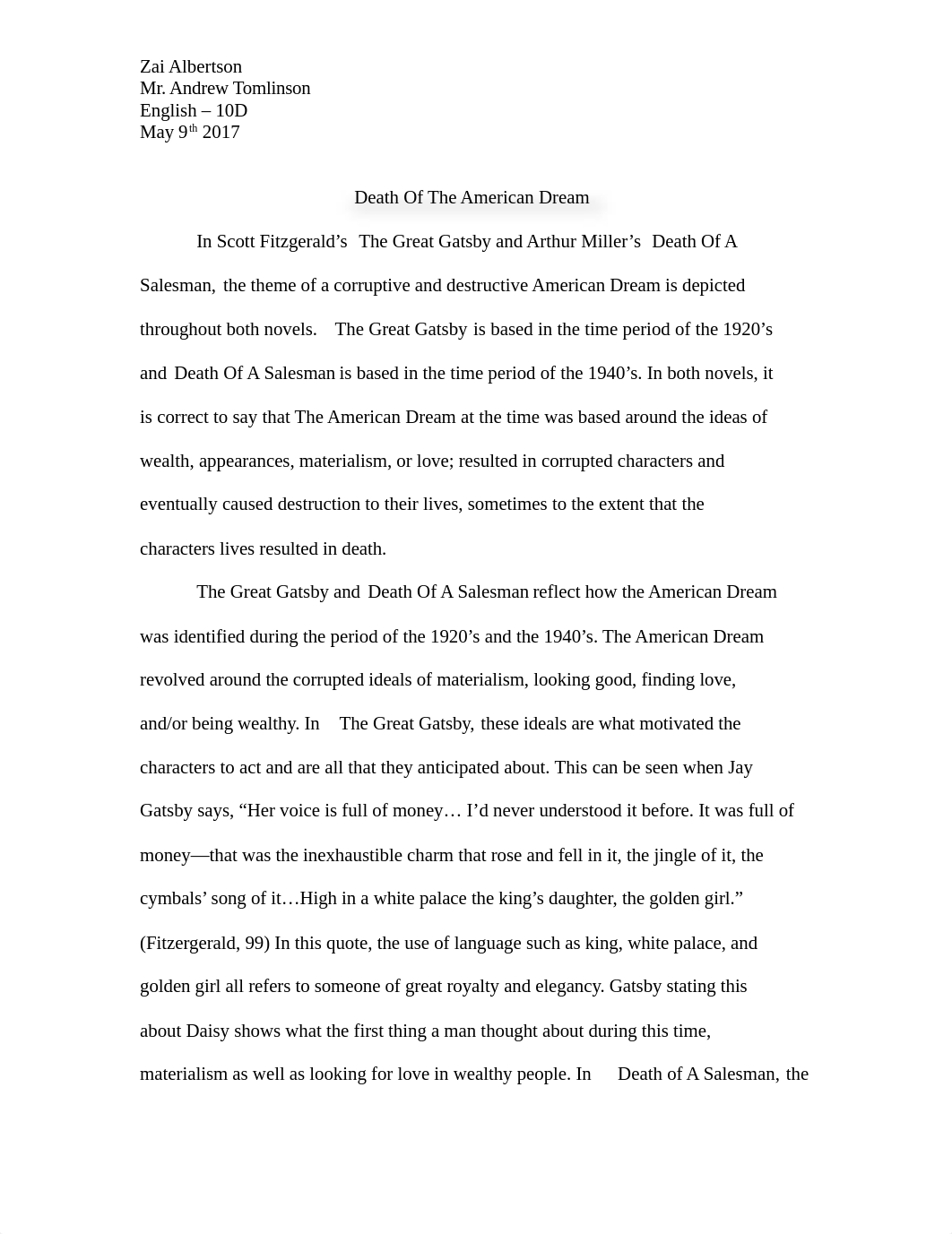 Death Of The American Dream - English.docx_djq93532my9_page1