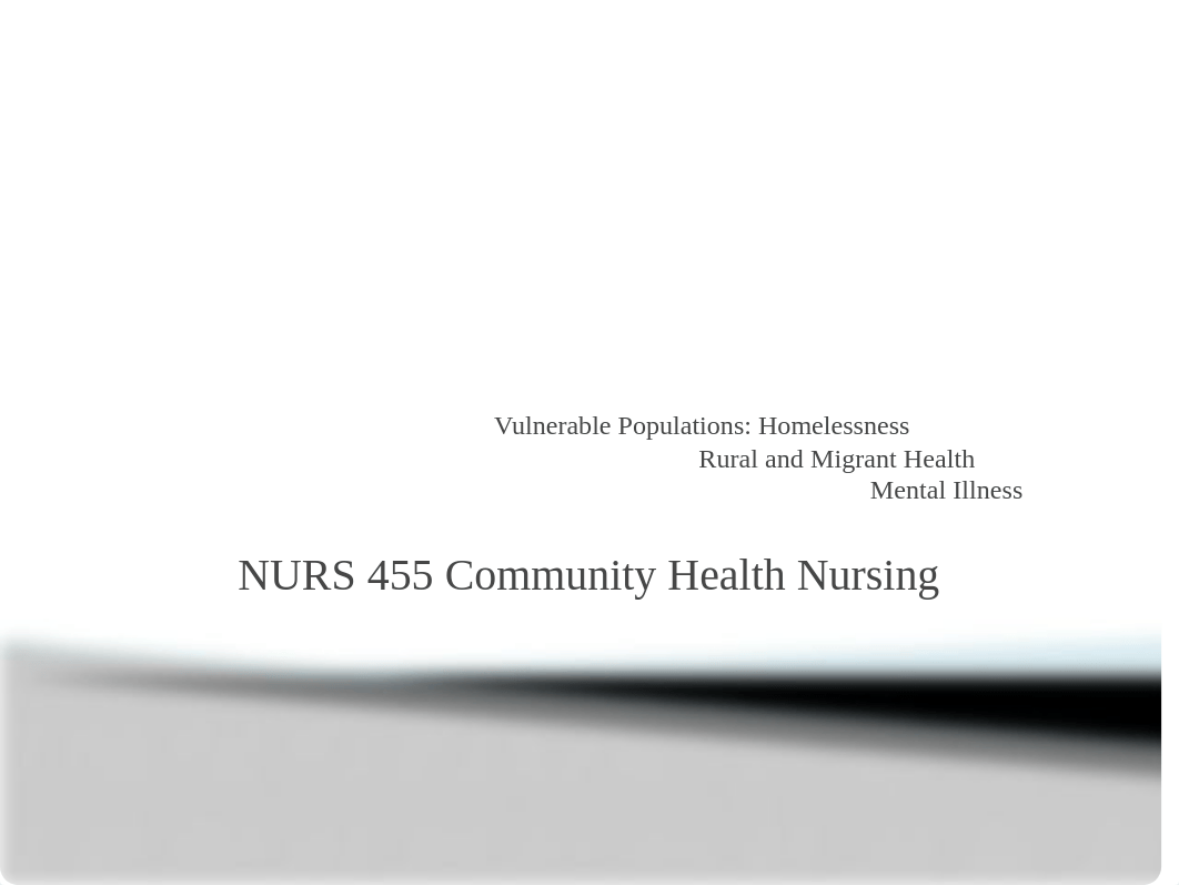 Vulnerable Populations Homelessness, Migrant Health, Mental Health sv.pptx_djqmjg428h4_page1