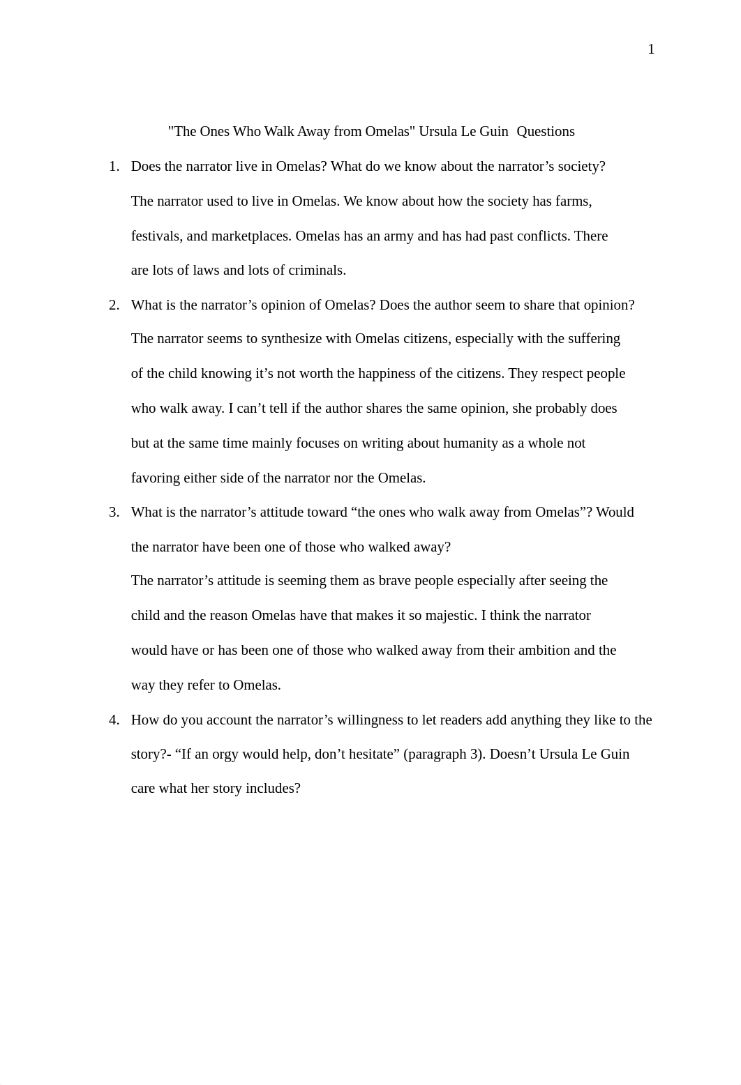 __The Ones Who Walk Away from Omelas_ Ursula Le Guin Questions .pdf_djqohfni1wu_page1