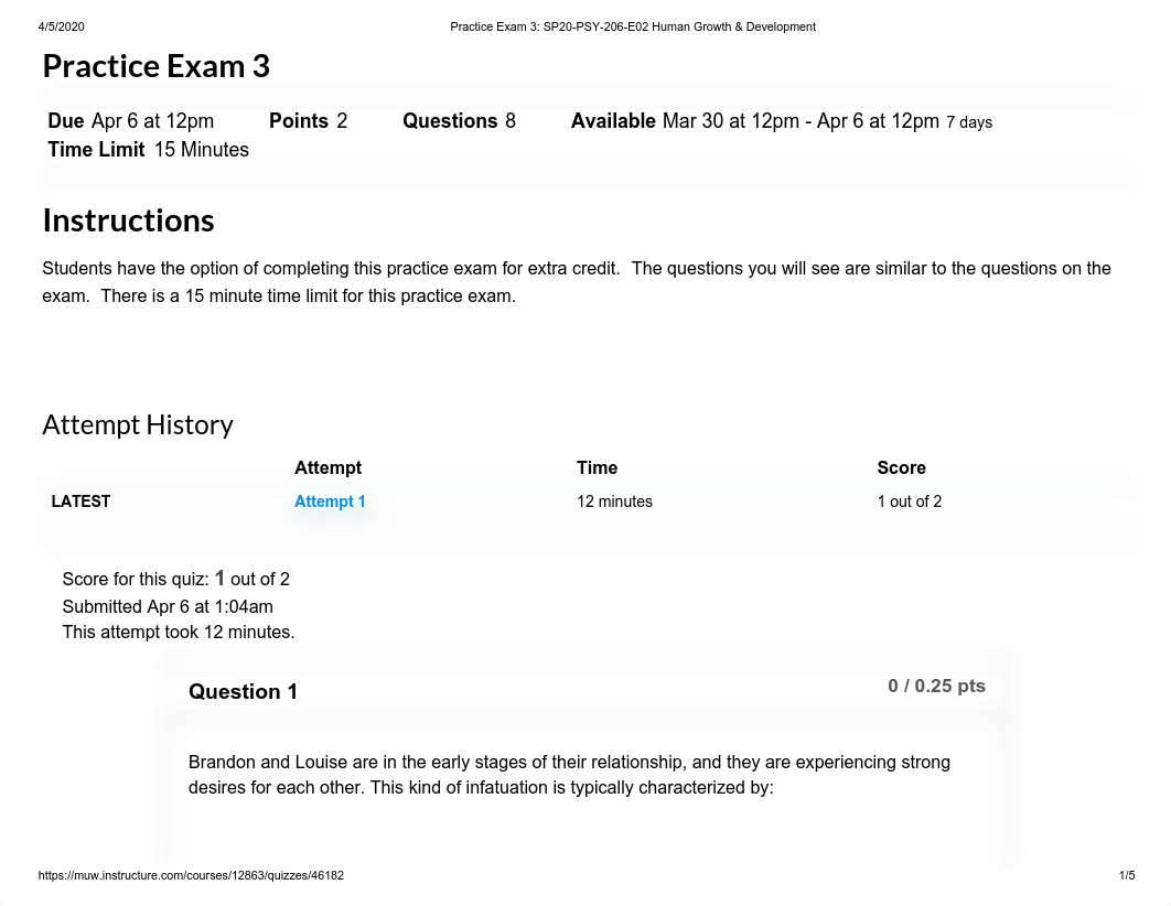 Practice Exam 3_ SP20-PSY-206-E02 Human Growth & Development.pdf_djqp8rwtb8j_page1