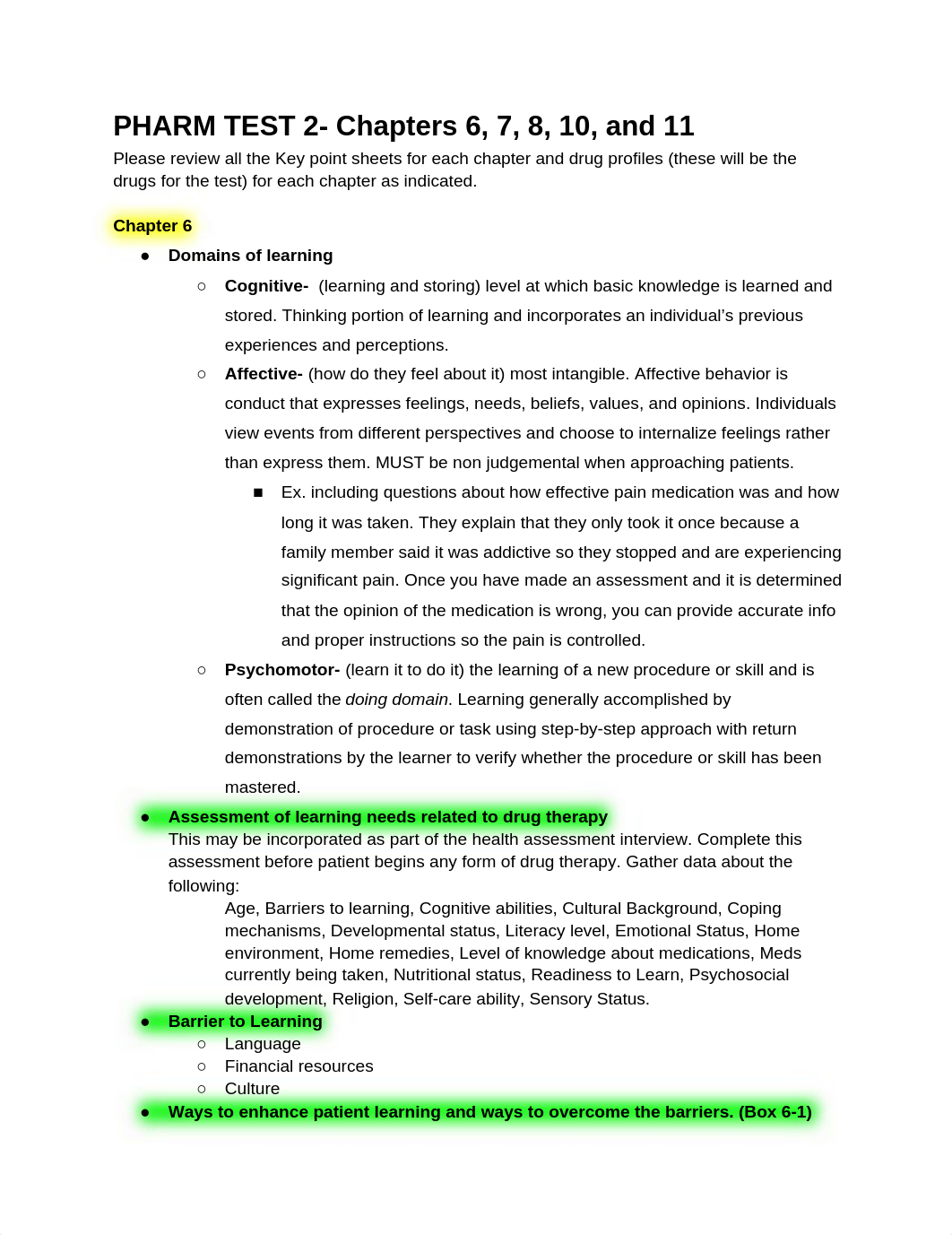 Pharm Test 2 Study Guide.docx_djqswmcxhmt_page1