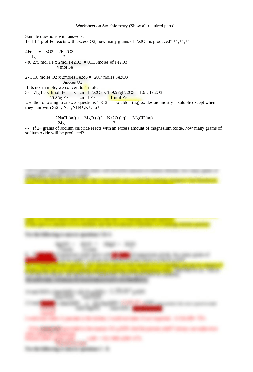 Worksheet on Stoichiometry .doc_djqyyep2udg_page1