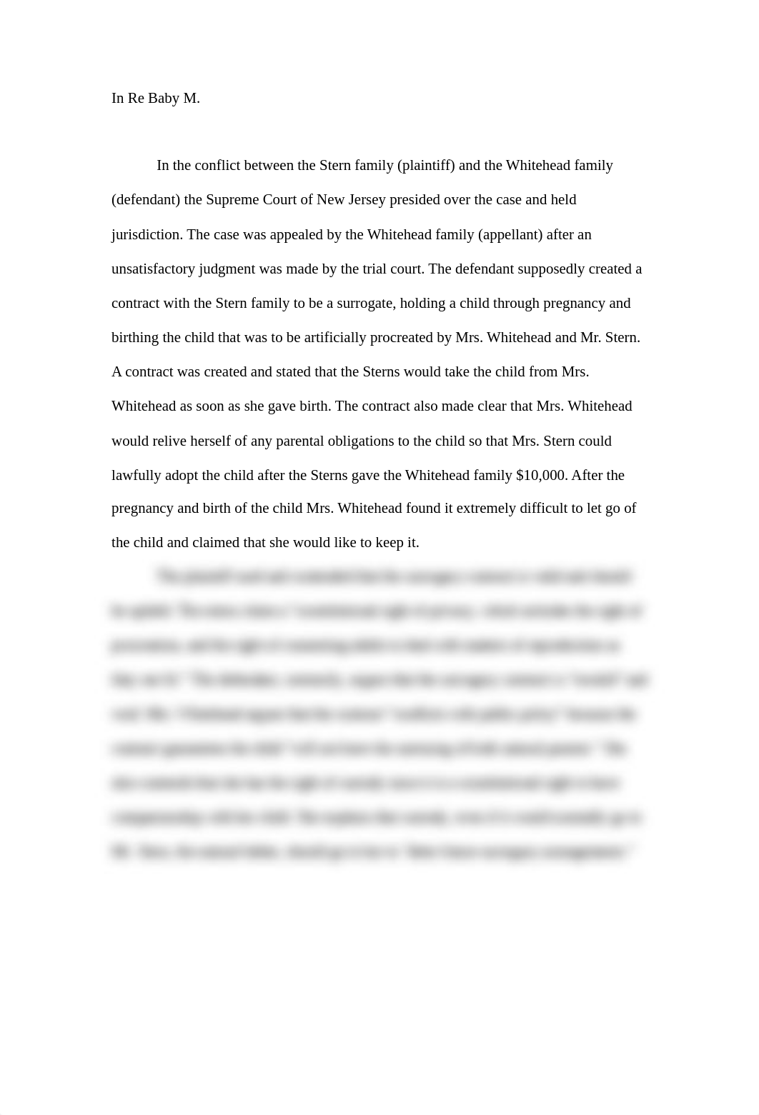 In the conflict between the Stern family (plaintiff) and the Whitehead family (defendant) the Suprem_djrbsl3vt1h_page1