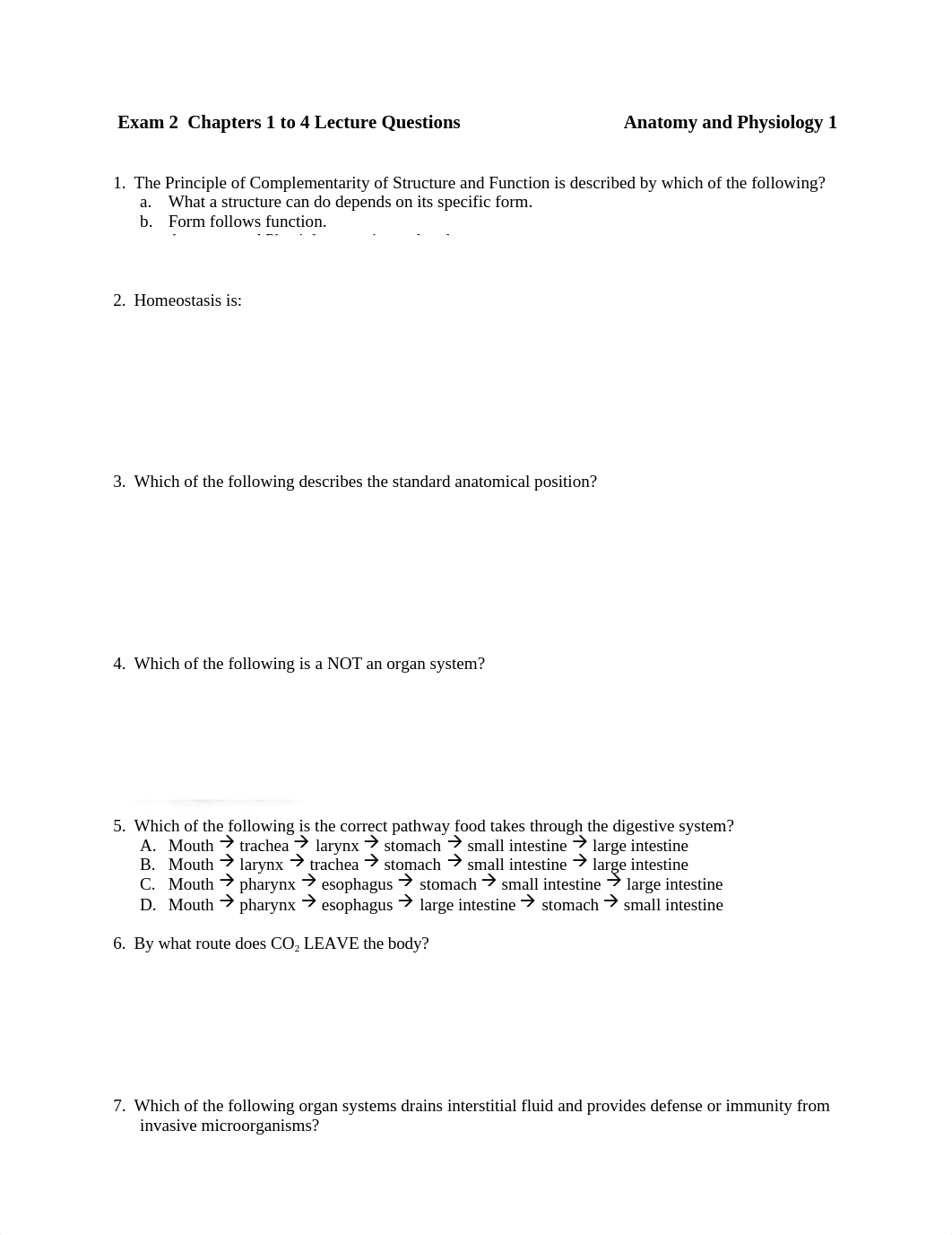 Exam 2 Chapters 1 - 4 Lecture Question A&P 1 Spring 2016.docx_djrep9jv24z_page1