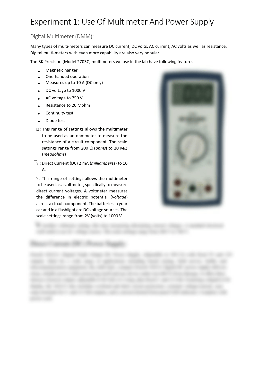 Lab 1 Use of Multimeter and Power Supply.pdf_djrt4vbrsza_page1