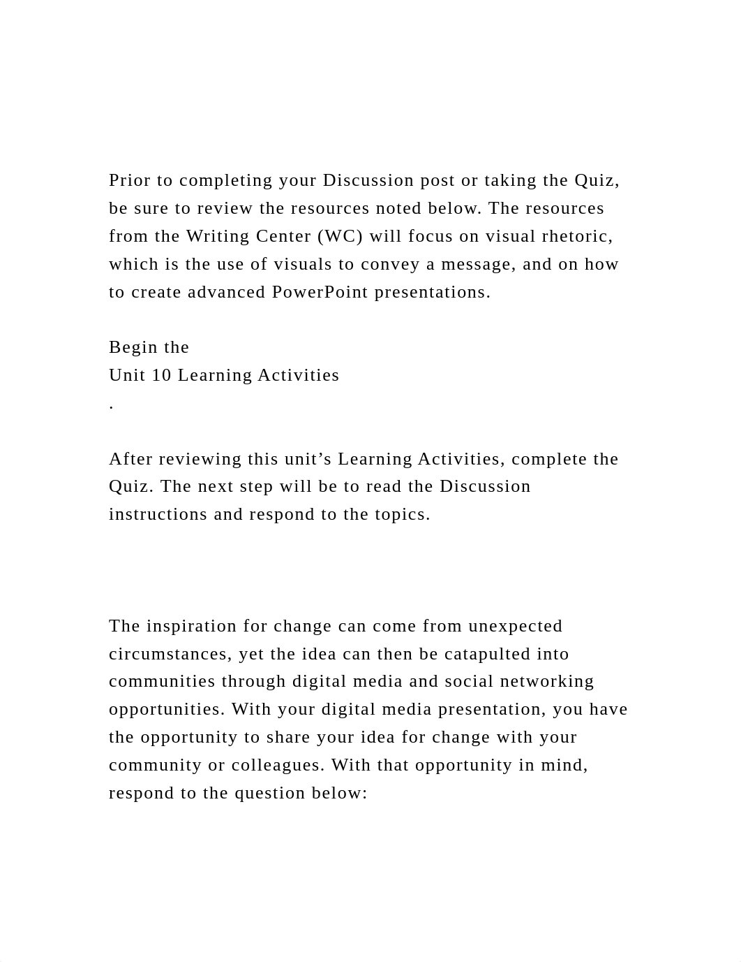 Prior to completing your Discussion post or taking the Quiz, be .docx_djrvdadey80_page2