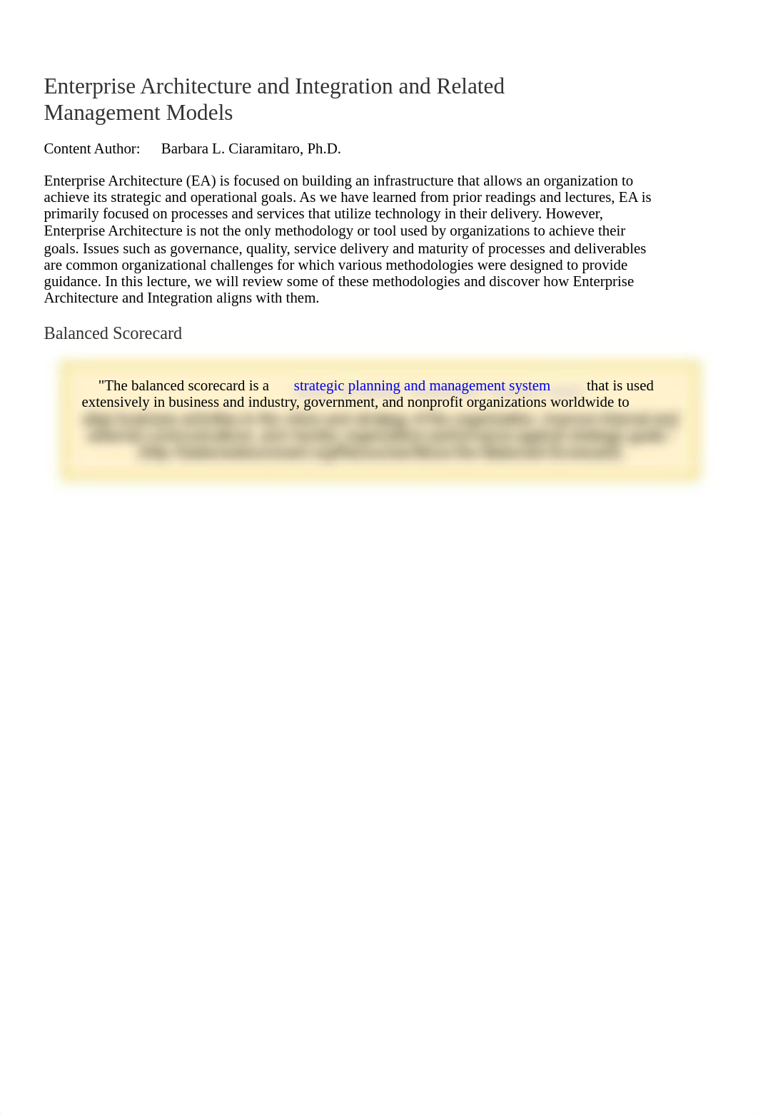 1 - IT 575 SP2018 V_ Lecture_ Enterprise Architecture and Integration and Related Management Models._djs06sitrti_page1