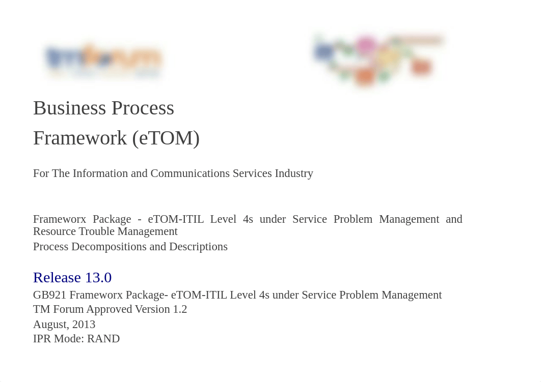 GB921 Frameworx 13 0 Package eTOM-ITIL Level 4s for Service Problem and Resource Trouble Management__djs1y9mzrnu_page1