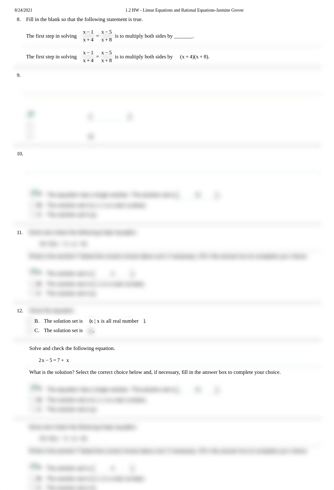 1.2 HW - Linear Equations and Rational Equations-Jasmine Grover.pdf_djsd9kn8yjf_page2