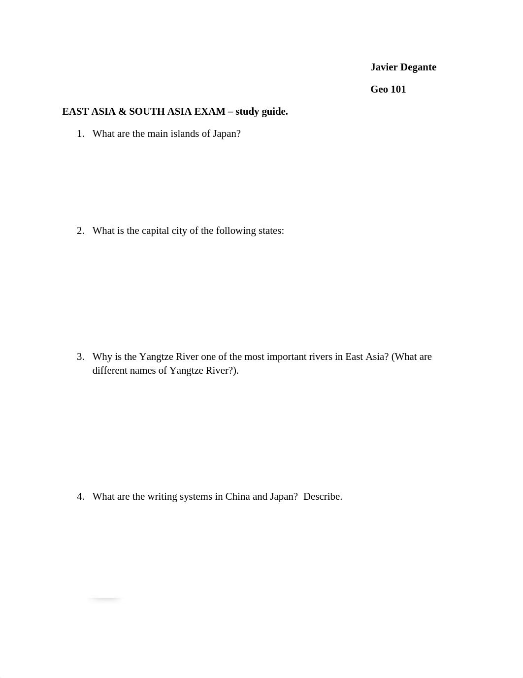 EXAM #5 -study guide Easta Asia and South Asia (1).docx_djsjy14f9rl_page1