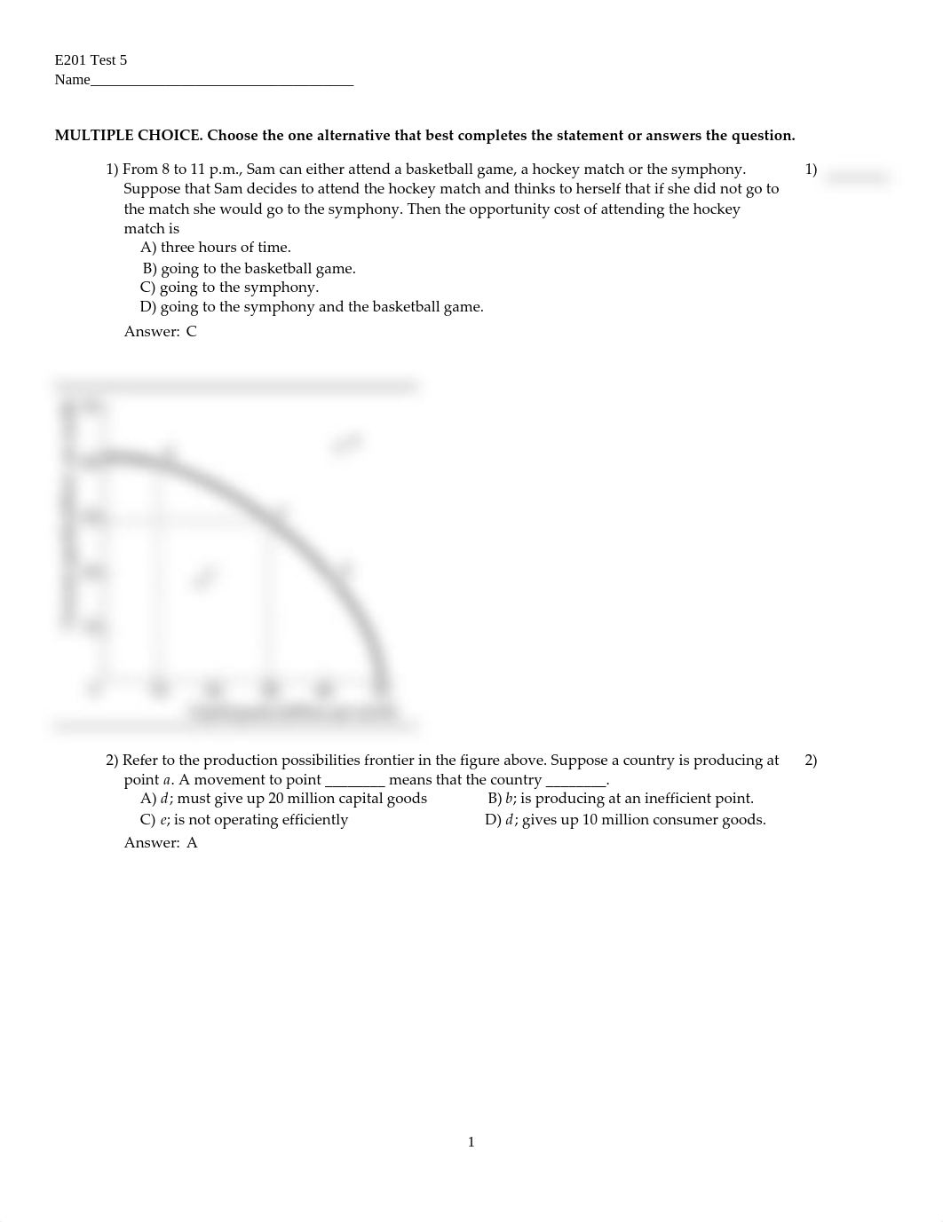 Test and Answers Covering Production Possibilities Frontier_djt4oye9nro_page1