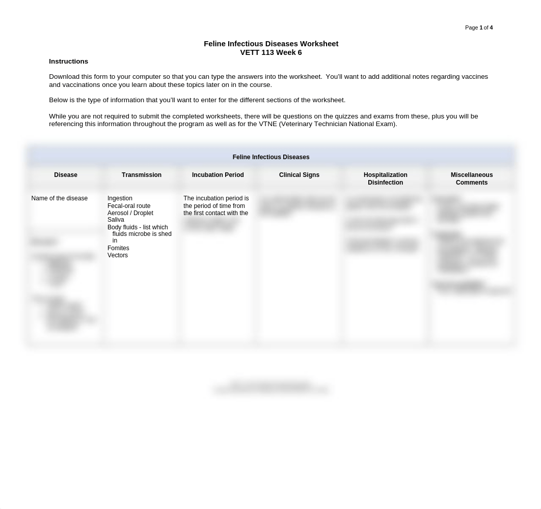 VETT 113 Feline Infectious Diseases WORKSHEET2 rev FA20.docx_djt78wkpbht_page1