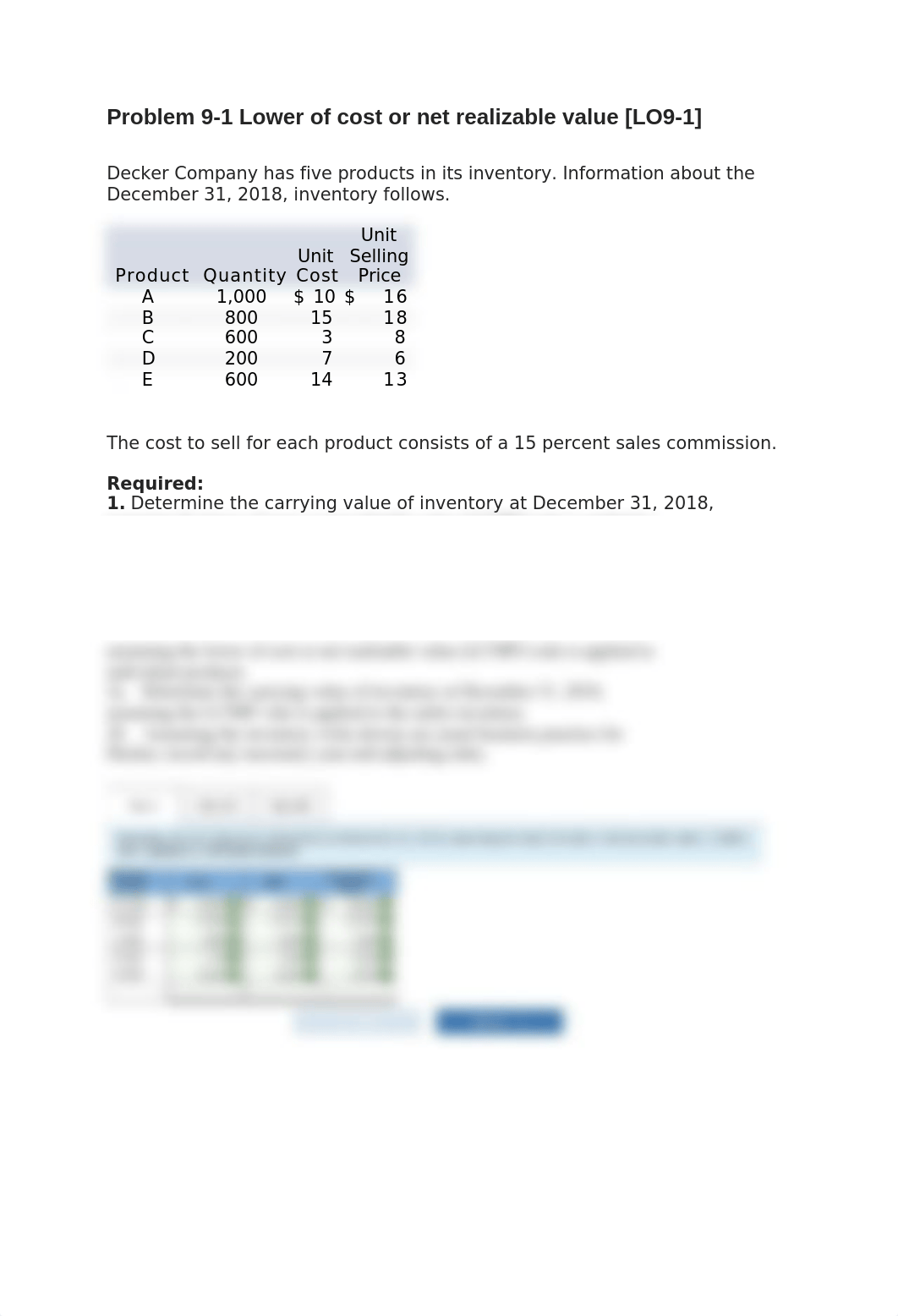 Problem 9-1 Lower of cost or net realizable value .docx_djt7f1h23hx_page1