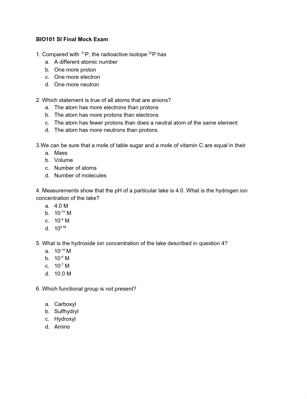 BIO101 SI Final Mock Exam_djtdro03z20_page1