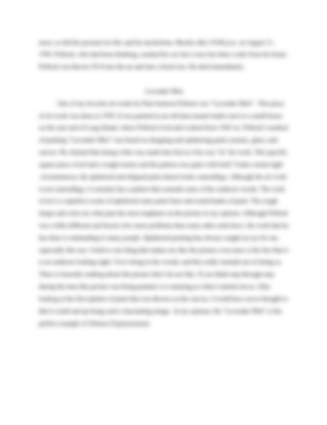 Critical Analysis I: Paul Jackson Pollock and Lavender Mist
By: Chase_djtj82wmwr4_page3