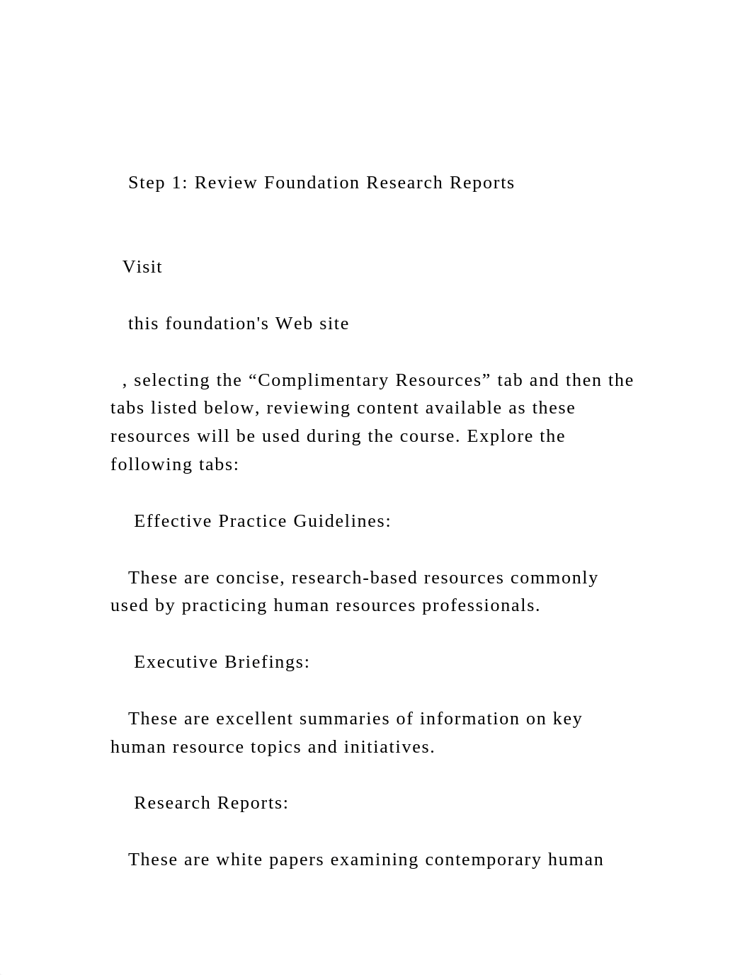 Step 1 Review Foundation Research Reports    Visit     .docx_djtqx7mf6zu_page2