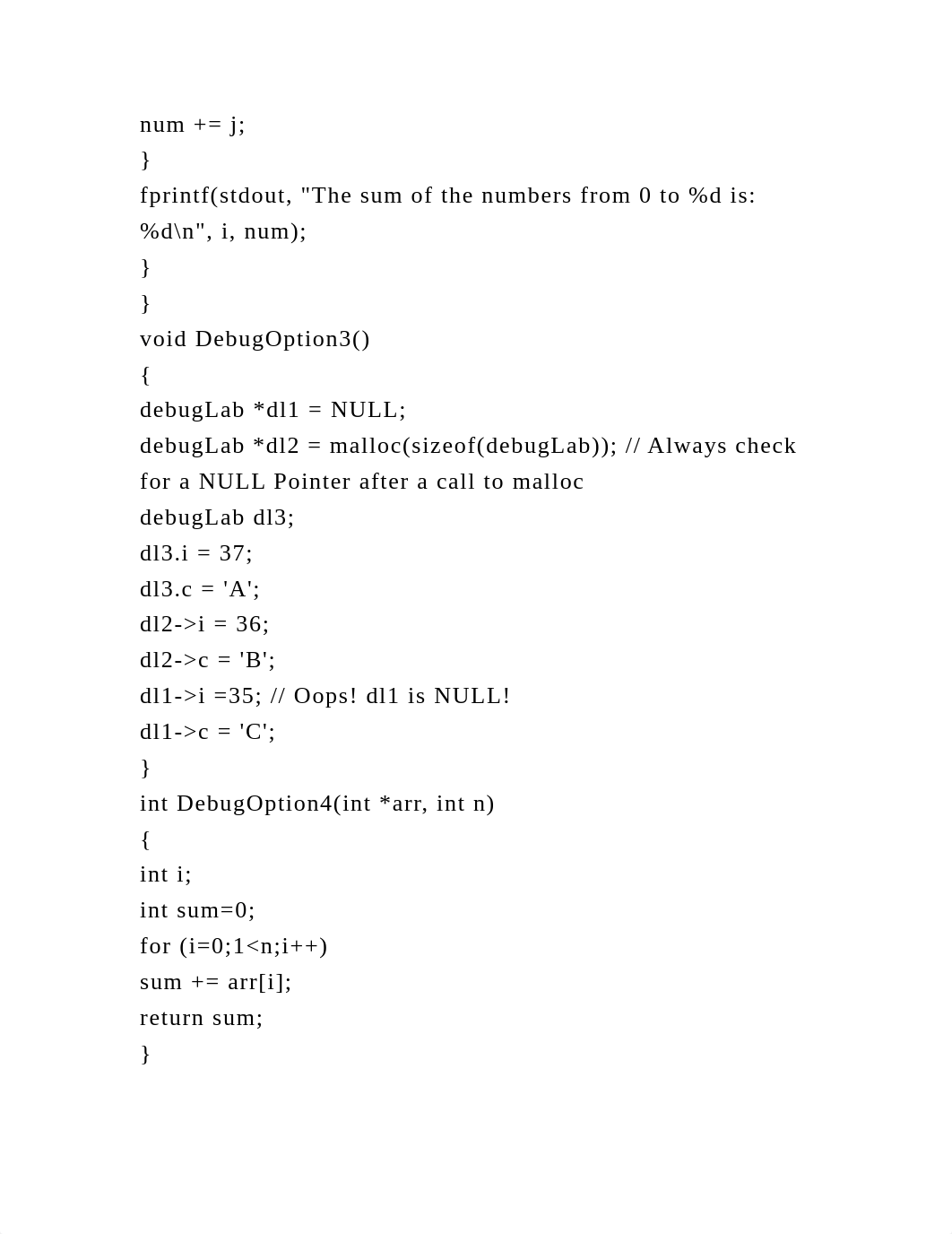 Use linux to Debug this .c file and answer the questions.Oringinal.docx_dju4zx808of_page5