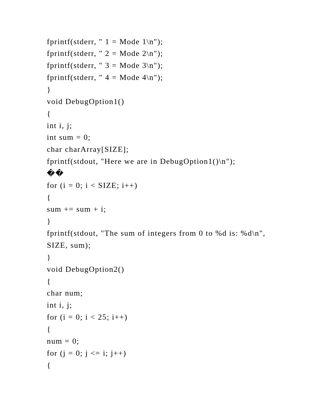 Use linux to Debug this .c file and answer the questions.Oringinal.docx_dju4zx808of_page4