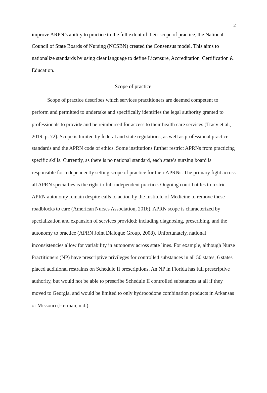 NURS 7105 Module 1_ Scope of Practice, Consensus Model; and CRNA Standardization.docx_djue5aobqnq_page2