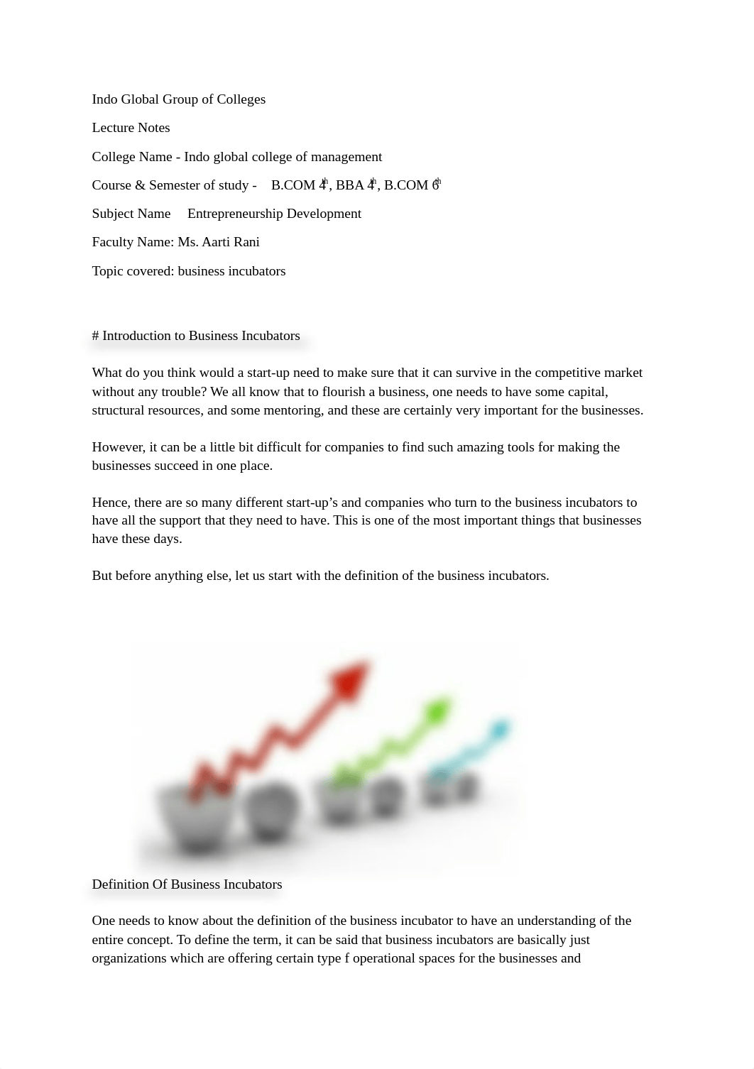 Entrepreneurship Development notes on business Incubators (EDP).docx_djuepz1xy79_page1