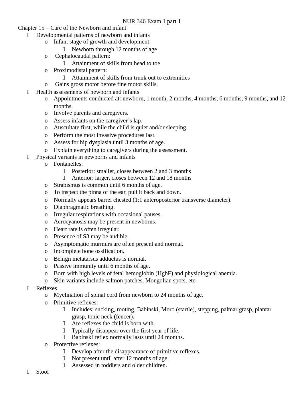 Pediatrics Exam 1 .docx_djv311hukyt_page1