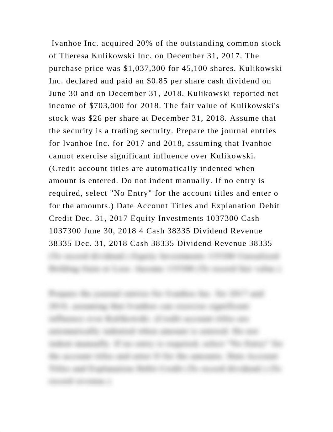 Ivanhoe Inc. acquired 20 of the outstanding common stock of Theresa .docx_djvfk3wm13f_page3