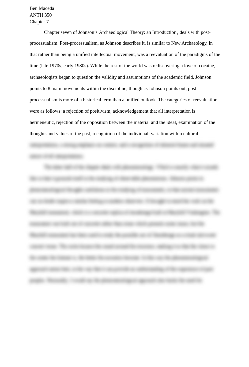 Chapter seven of Johnson's Archaeological Theory: an Introduction, deals with post-processualism.doc_djvjv8vzhrk_page1