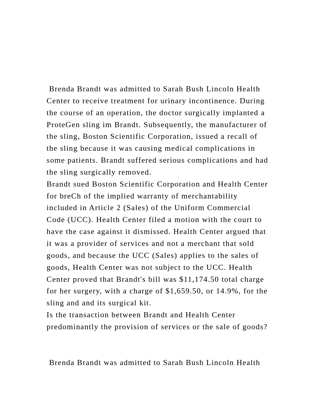 Brenda Brandt was admitted to Sarah Bush Lincoln Health Cente.docx_djvr36wc6j3_page2