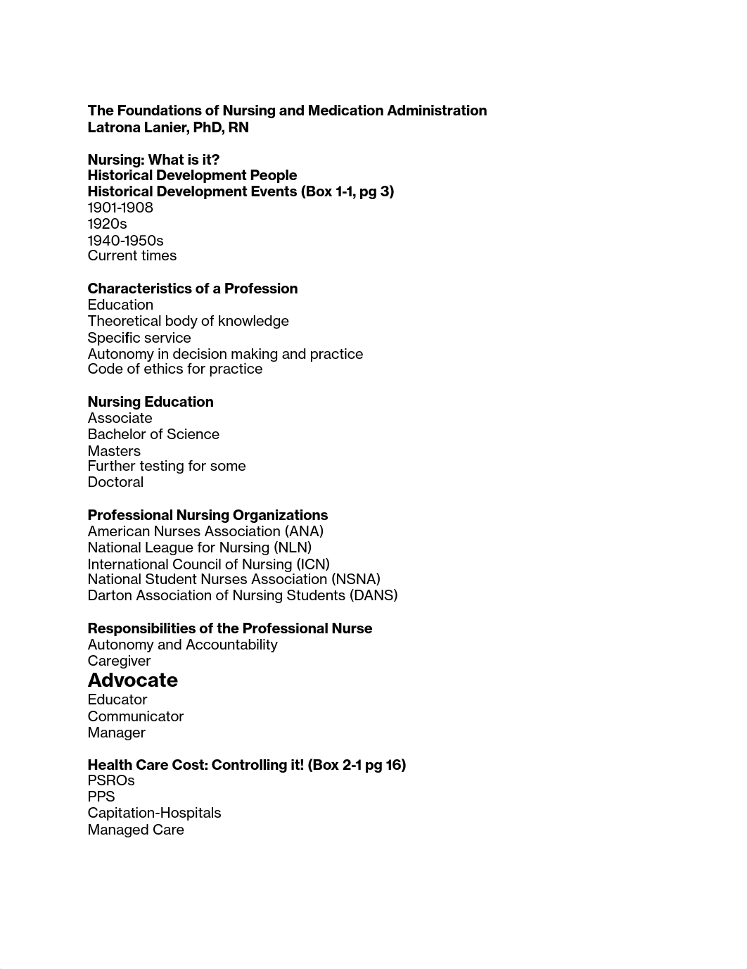 The Foundations of Nursing and Medication Administration Outline I (1)_djvra6gbbku_page1