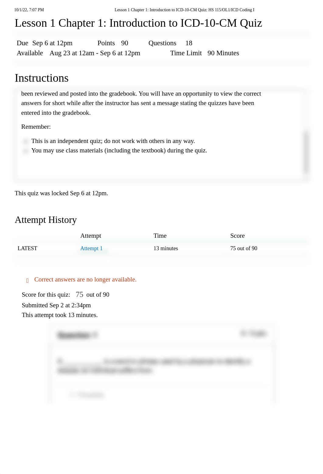 Lesson 1 Chapter 1_ Introduction to ICD-10-CM Quiz_ HS 115_OL1_ICD Coding I.pdf_djvx41vs3or_page1