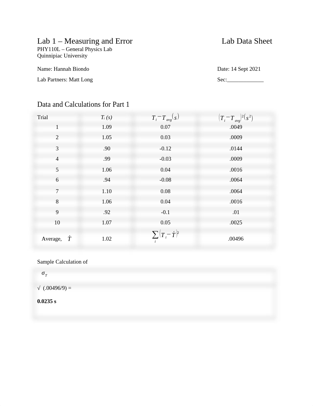 Biondo Lab 1 - Measurement and Error Lab Data Sheet.docx_djvybzpcjpz_page1