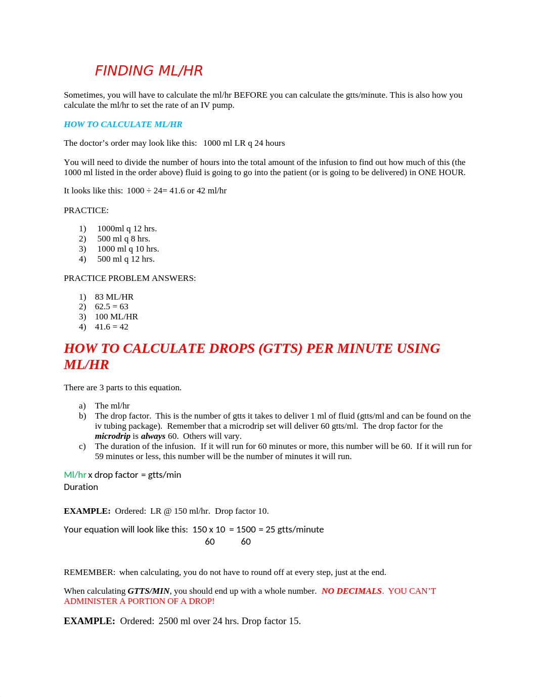 CALCULATING IV INFUSION RATESWITHALLHOMEWORKSHEETSrev2020.docx_djwd6zf3agt_page1