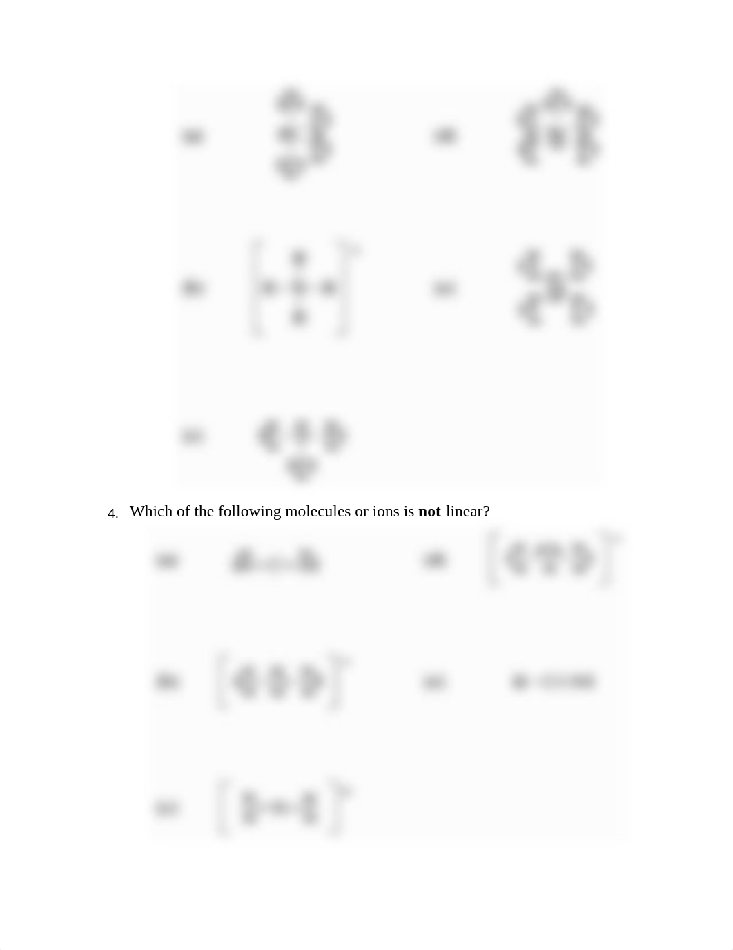 Questions from Previous Chemistry 115 Exams Molecular Geometry_djwfagp362w_page2