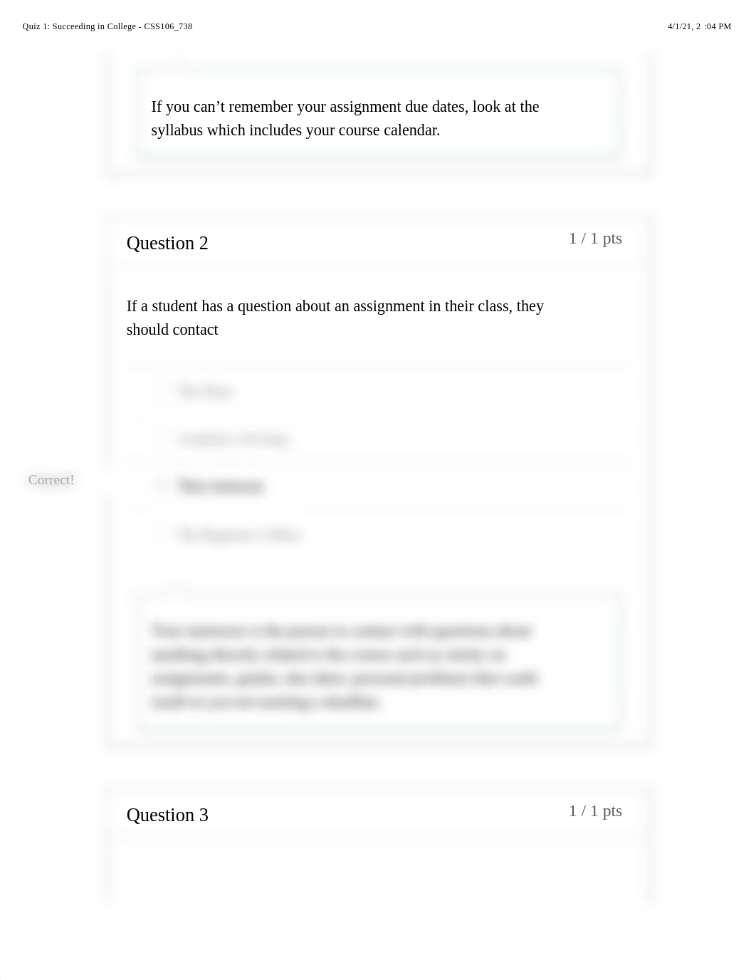 Quiz 1: Succeeding in College - CSS106_738.pdf_djx0fad82nh_page2