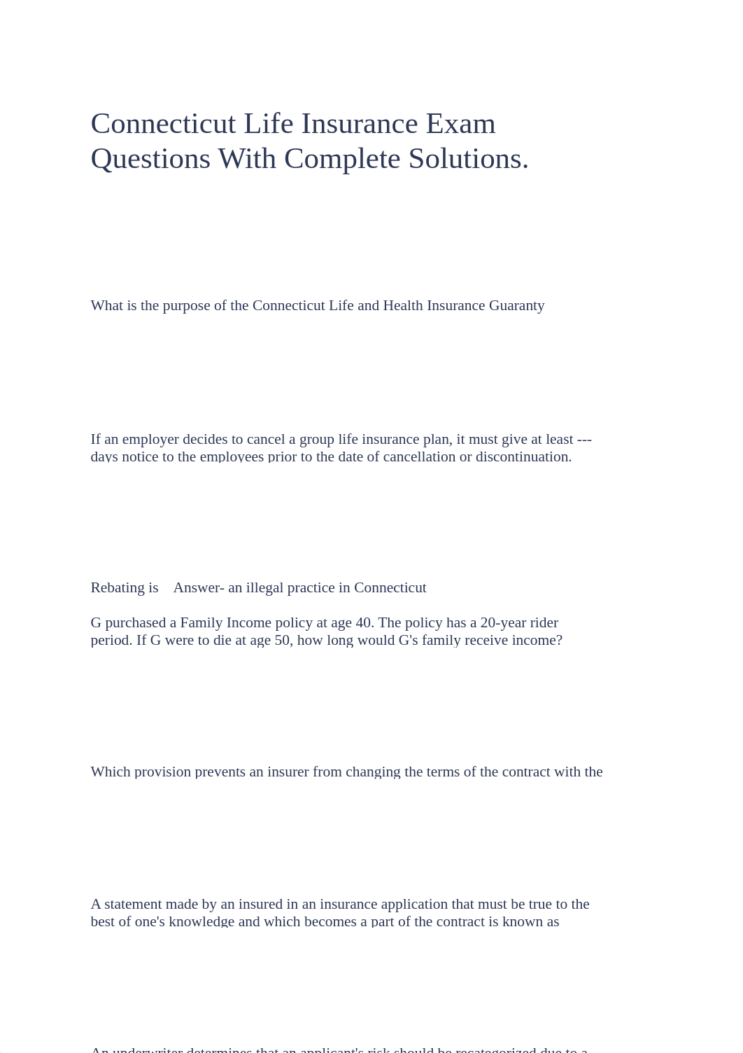 Connecticut Life Insurance Exam Questions With Complete Solutions.docx_djxf7by2rx0_page1