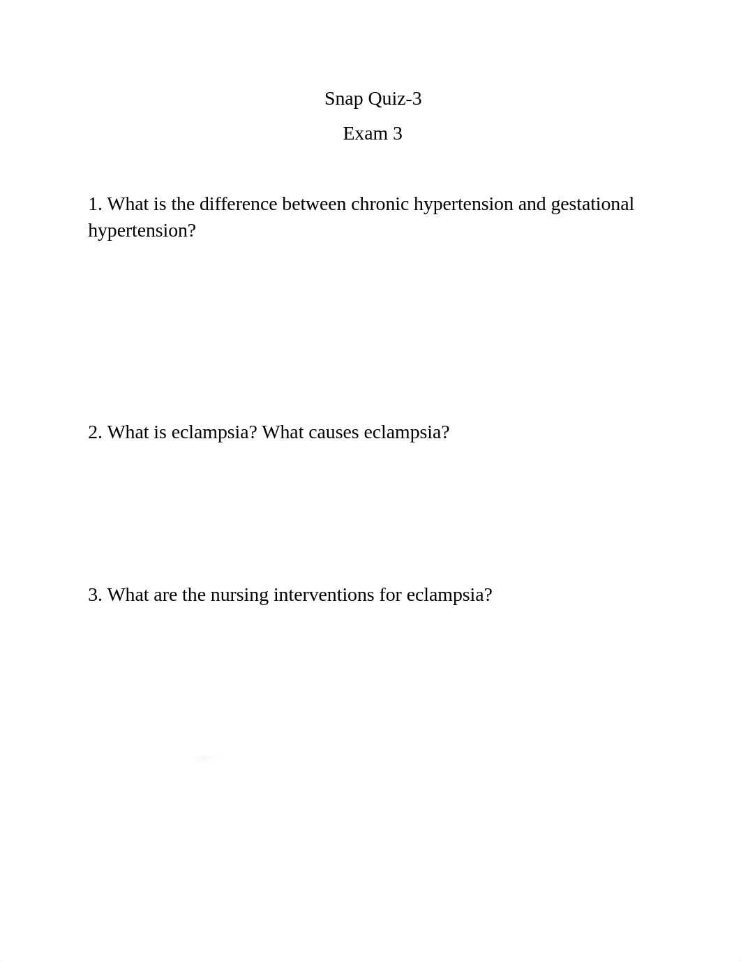 Snap Exam # 3 for Exam 3 Answers.docx_djyqfgqr7ck_page1