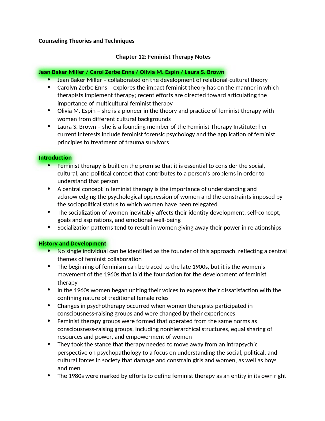 Counseling Theories Chapter 12 Notes.docx_djz798sj1yr_page1