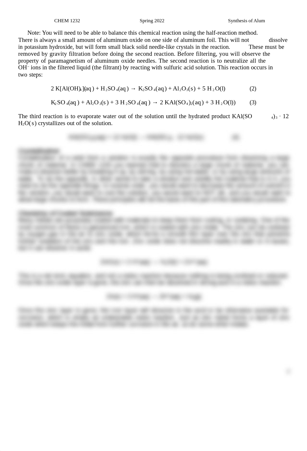 Spring 2022 Synthesis of Alum and the Chemistry of Aluminum.docx_djzaa697cdm_page2