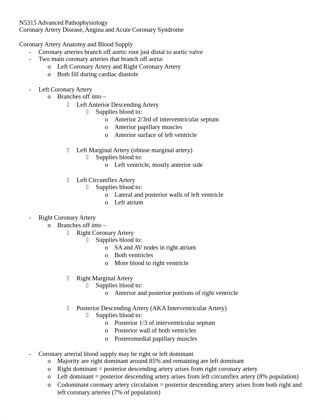 N5315 M5 Advanced Pathophysiology - Coronary Artery Disease, Angina and Acute Coronary Syndrome .doc_djzlpodm1u6_page1