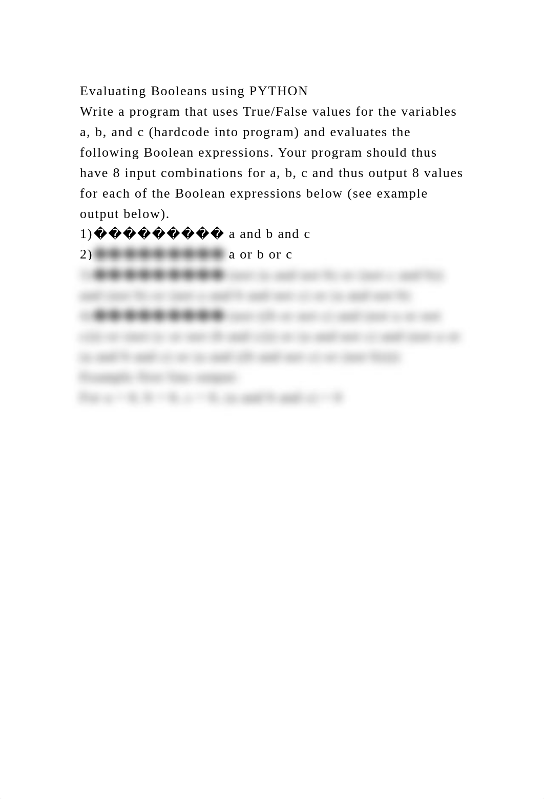 Evaluating Booleans using PYTHONWrite a program that uses TrueFal.docx_djzv2aib7sd_page2