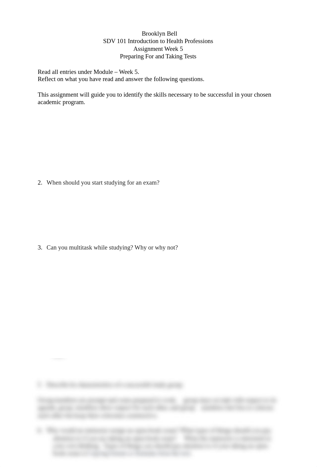 SDV 101 Preparing For and Taking Tests - Week 5 (2).docx_dk07bj7dmp6_page1