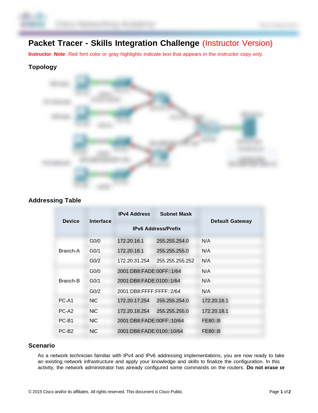 8.4.1.2 Packet Tracer - Skills Integration Challenge - ILM_dk0cza16nyj_page1