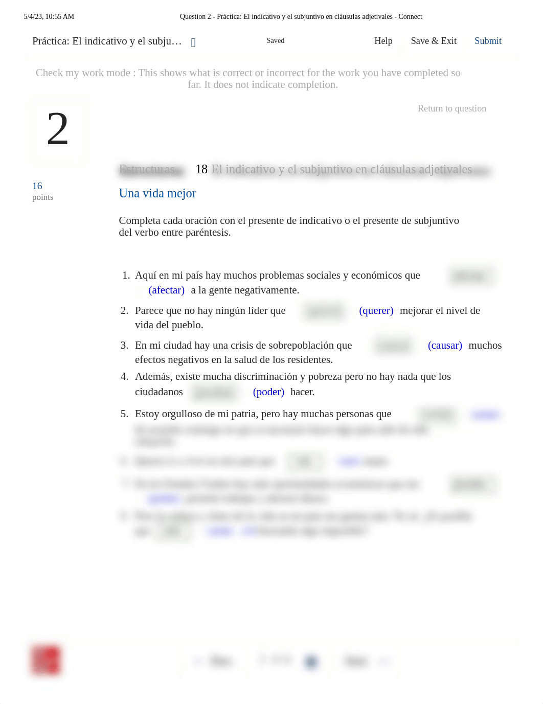 Question 2 - Práctica_ El indicativo y el subjuntivo en cláusulas adjetivales - Connect.pdf_dk1w3gki476_page1