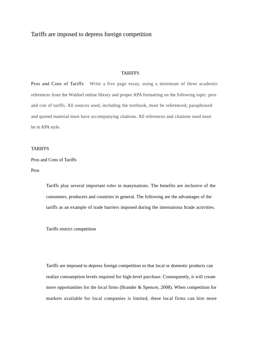 Tariffs are imposed to depress foreign competition_dk1y822i0xt_page1